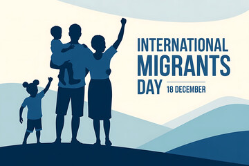 International migrants day banner design Vector Image