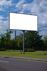 Background for design, billboards on city streets and along roads