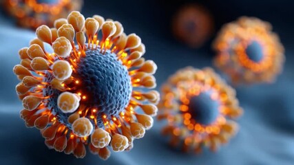 Microscopic Marvels: A visually striking representation of microscopic structures, with intricate detail, radiating an aura of scientific discovery and complexity.