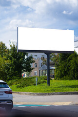 Background for design, billboards on city streets and along roads