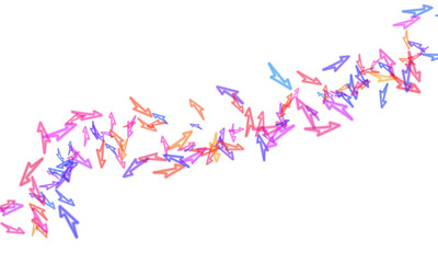 Abstract colorful fractal pattern isolated on transparent background