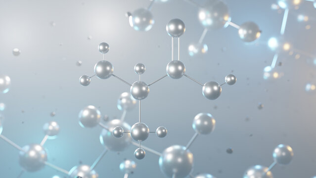 alanine molecular structure, 3d model molecule, amino acid structural chemical formula view from a microscope