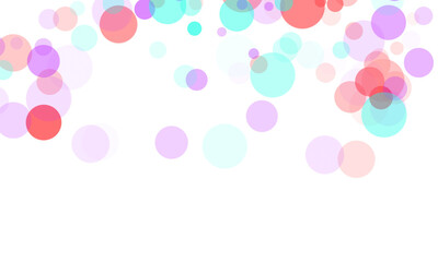 Colorful bokeh lights abstract background isolated on transparent background