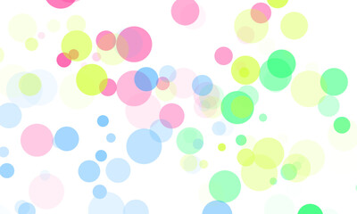 Colorful bokeh circles abstract background isolated on transparent background