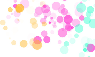 Colorful bokeh lights abstract pattern isolated on transparent background