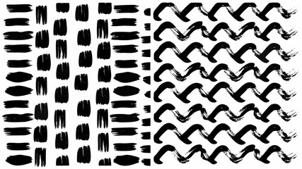 Dynamic abstract art pattern with bold brush strokes, perfect for modern design projects and creative backgrounds, originally a scalable vector graphic