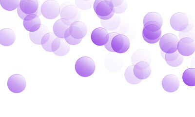 Abstract purple bokeh lights isolated on transparent background