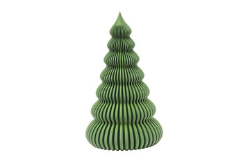 Isolated Green Christmas Tree Decoration