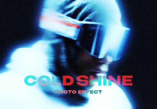 Cold Shine Photo Effect Mockup