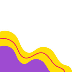 Cute Colorfull Wave Corner Element