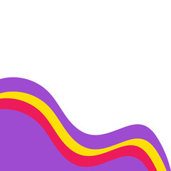 Cute Colorfull Wave Corner Element