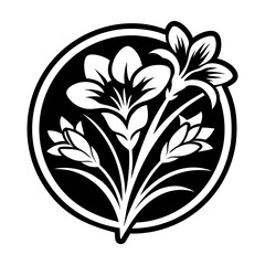 Glyph Style Floral Icons 
