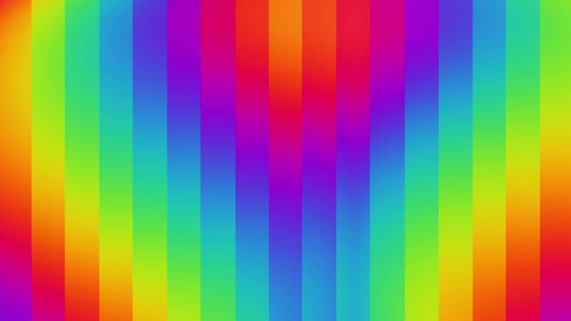 Rainbow gradient abstract background with vertical color stripes looping animation