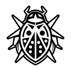 Glyph Style Ladybug Logos 
