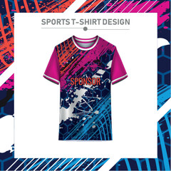 Soccer jersey design for sublimation. 
Abstract background with sport pattern.
