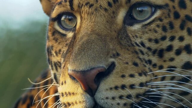 Close-up of leopards head