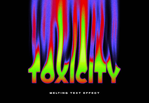 Toxic Melting Text Efect Mockup