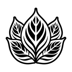 Glyph Style Leaf Icons 
