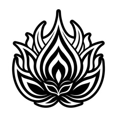 Glyph Style Lotus Logos