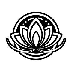 Glyph Style Lotus Logos