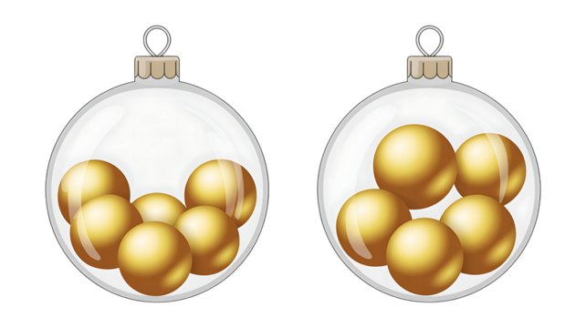 Festive golden Christmas ornaments to add a joyful holiday touch to your seasonal designs, ideal for winter promotions and cheerful greetings with a radiant glow