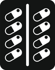 Blister pack displaying medical capsules, representing health, pharmacy, and medication