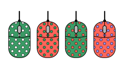 Whimsical polka dot computer mice add a playful touch to any workspace, bringing a burst of color and fun to your digital world with these colorful tech accessories