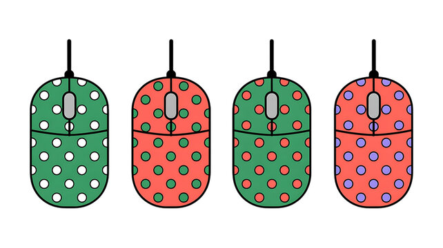 Whimsical polka dot computer mice add a playful touch to any workspace, bringing a burst of color and fun to your digital world with these colorful tech accessories