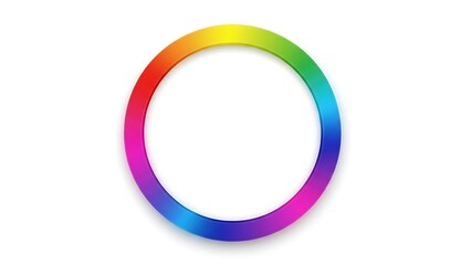 Colorful rainbow gradient ring circle abstract vibrant design