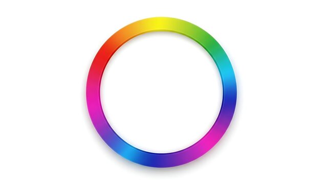 Colorful rainbow gradient ring circle abstract vibrant design