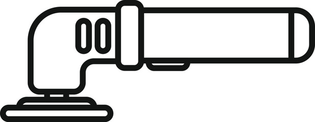 Sander power tool in line art style representing grinding and polishing equipment