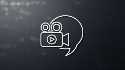 Video marketing strategy tips for social media content and engagement with film and camera icon design