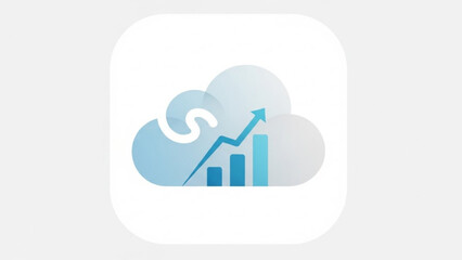 Cloud growth chart business data analytics financial report performance analysis stock market investment strategy