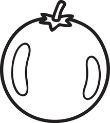 Silhouette of a Sapodilla in Natural Pose on White Background