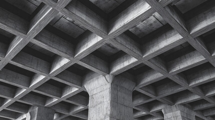An interesting view of an architectural concrete structure