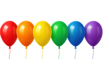 Rainbow color balloons celebrating pride and diversity