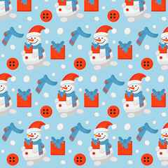 pattern with a snowman image