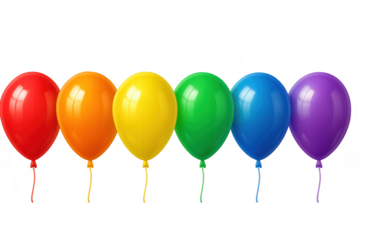 Rainbow color balloons celebrating pride and diversity