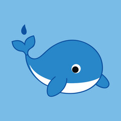 cute cartoon marine animals swimming underwater in a fun vector illustration