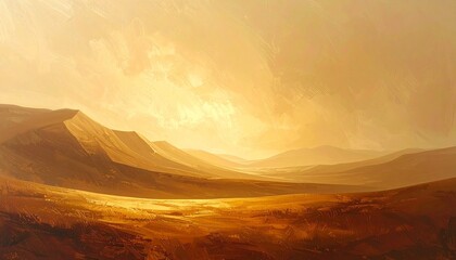 Simple gradient background from dark brown to soft yellow, smooth transition and color balance