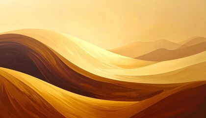 Simple gradient background from dark brown to soft yellow, smooth transition and color balance
