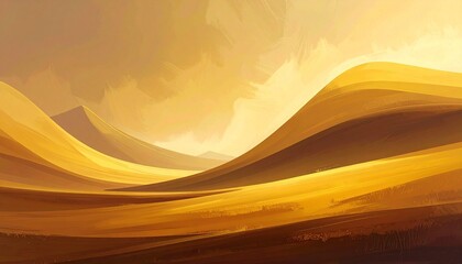 Simple gradient background from dark brown to soft yellow, smooth transition and color balance