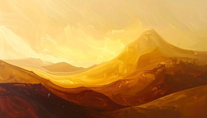 Simple gradient background from dark brown to soft yellow, smooth transition and color balance