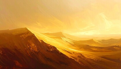 Simple gradient background from dark brown to soft yellow, smooth transition and color balance