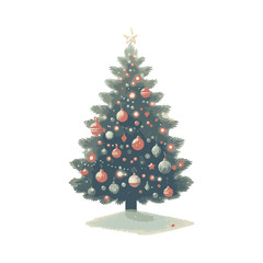 Christmas tree illustration design