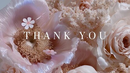 Floral arrangement expressing gratitude with soft pastel colors and delicate textures