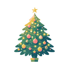 Christmas tree illustration design