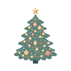 Christmas tree illustration design