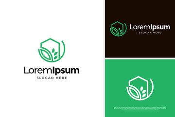 House nature real estate icon logo design template