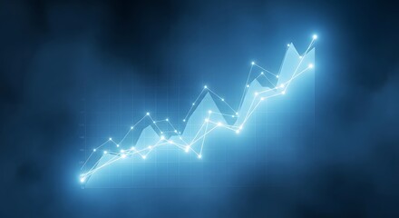 Abstract blue background with medical cardiogram lines illustrating a heartbeat pulse monitor chart